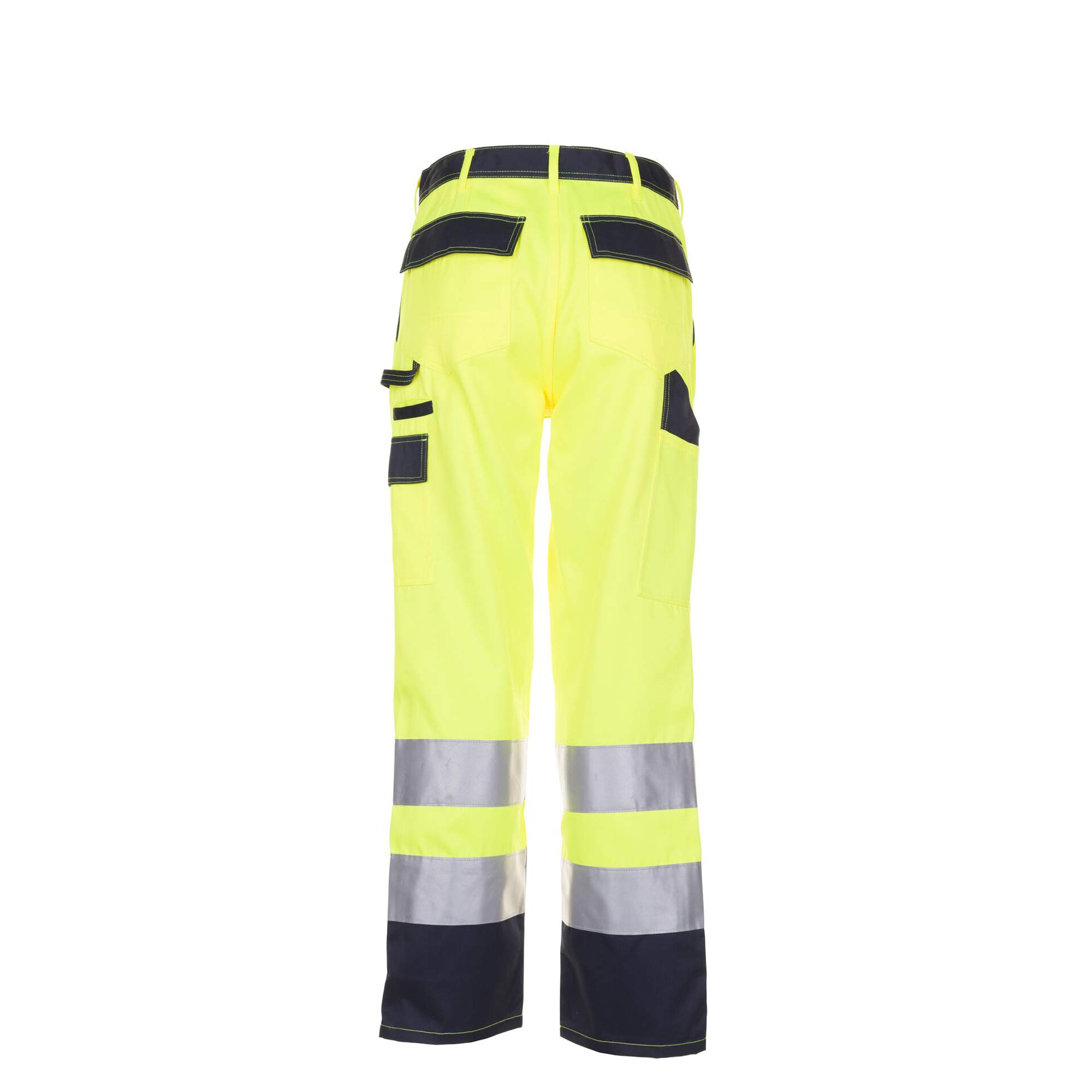 Planam 2017070 Warnschutz Bundhose, Gelb/Marine, Größe 70