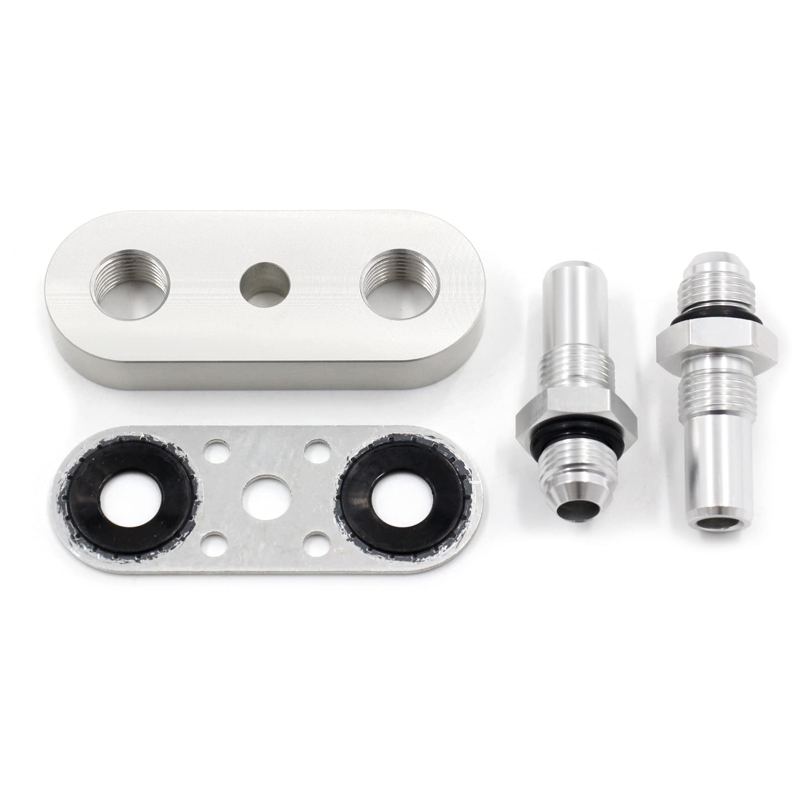Buy Transmission Cooler Line Adapter Plate with ket 6AN Fittings