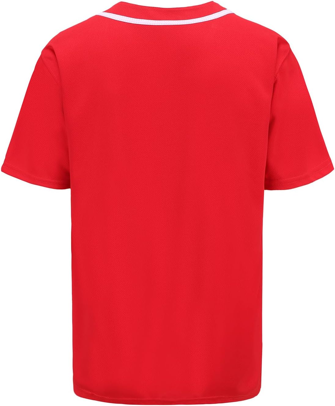 Mens Button Down Plain Baseball Jersey, Blank Softball Team Uniform, Hip Hop Hipster Short Sleeve Active Shirts - Image 2