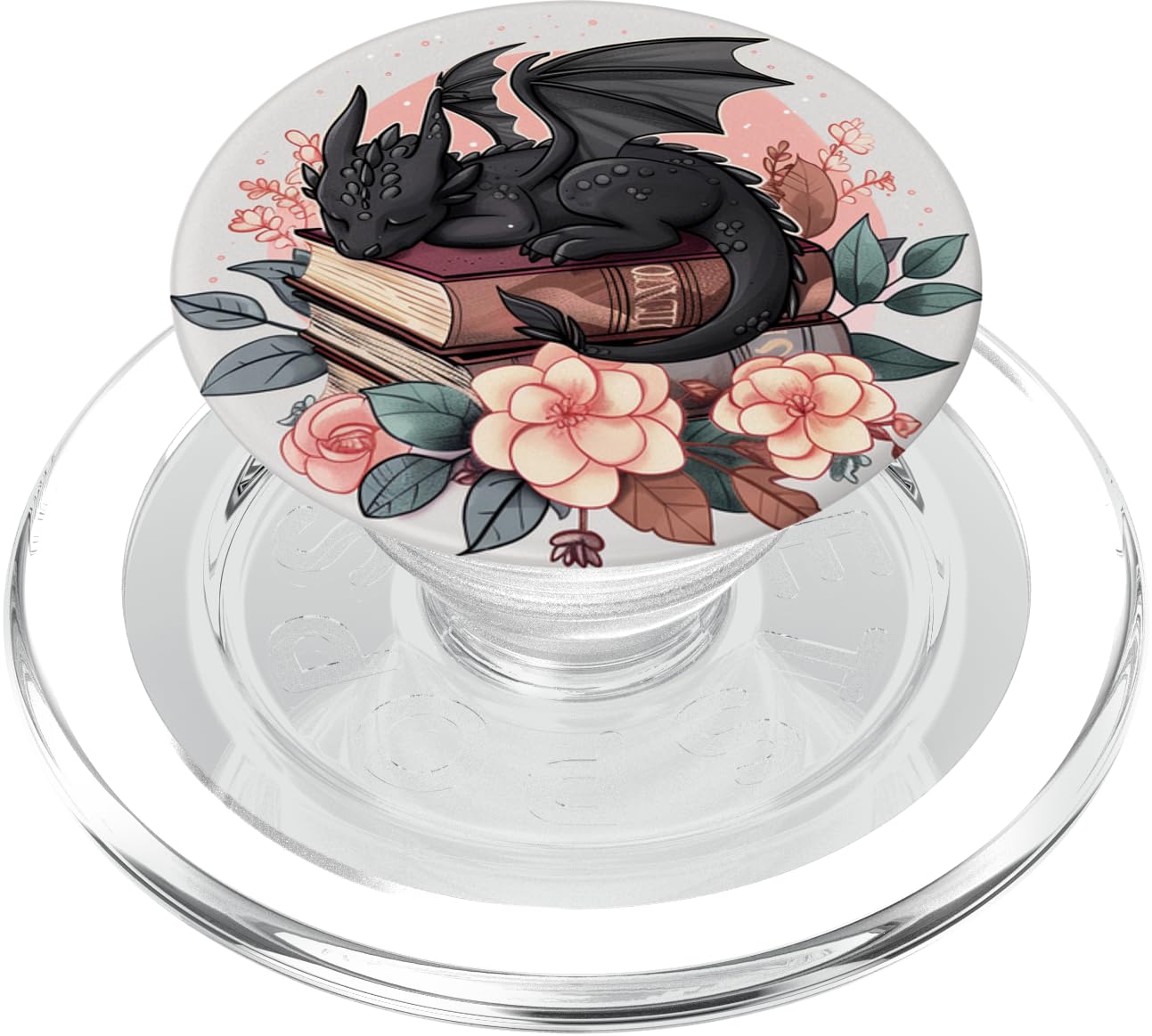 PopSockets PopGrip Con Drago E Libri – Adesivo Intercambiabile, Per Amanti Dei Libri E Fantasy