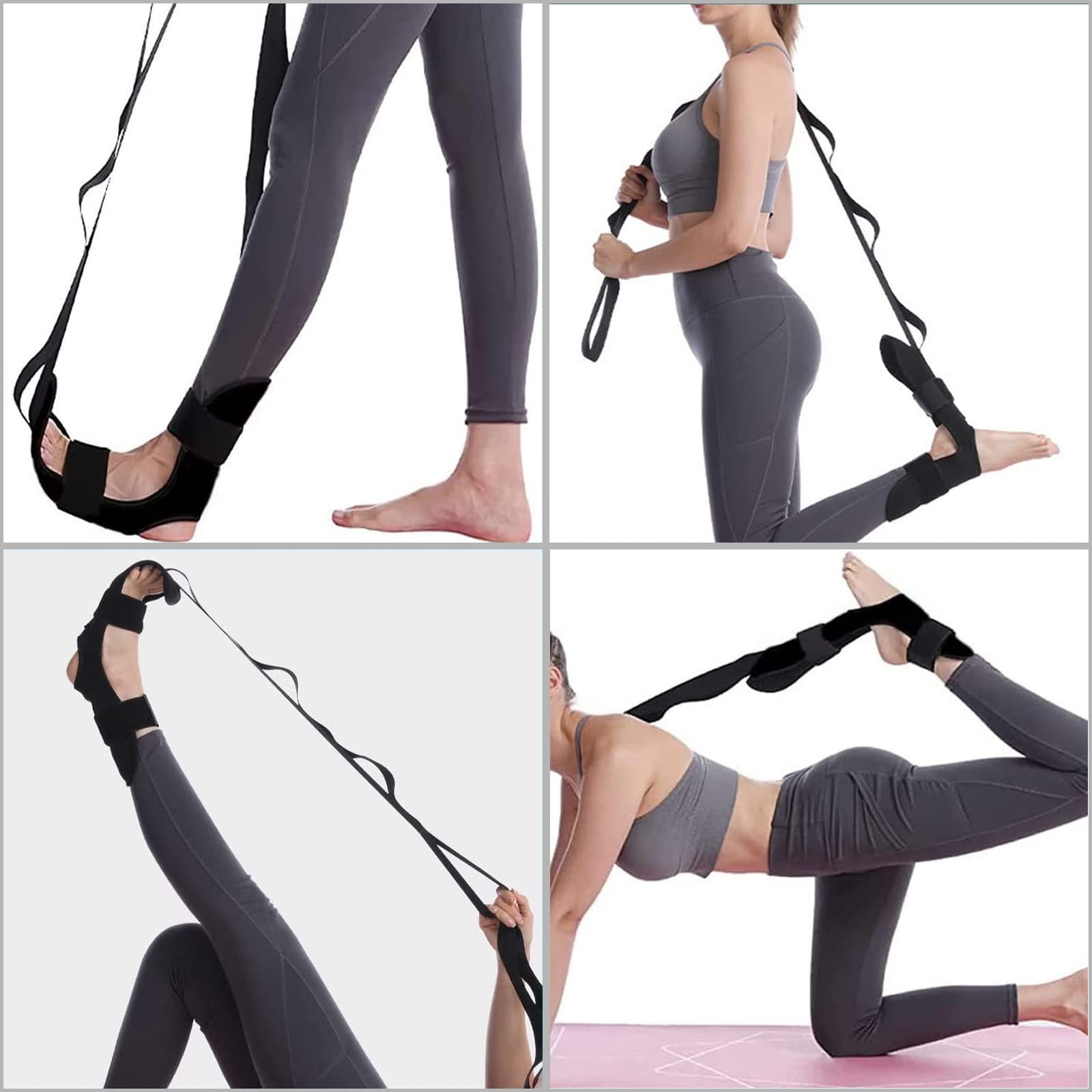 Fascia elastica per yoga, Yoga Stretching Belt, Cintura di Allungamento del Lega