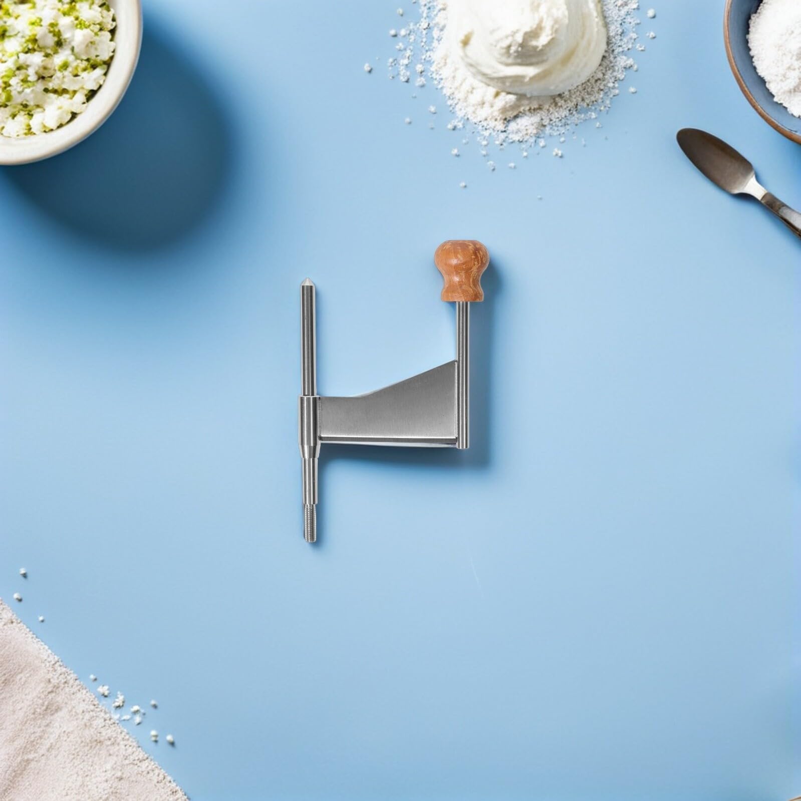 TOYANDONA 2 Pezzi Lama Rotante per Grattugia Formaggio in Acciaio Inox 304 Manico Portatile Utensile per Affettare e Grattugiare Formaggio Accessori Cucina per Preparazioni Rapide e Feste