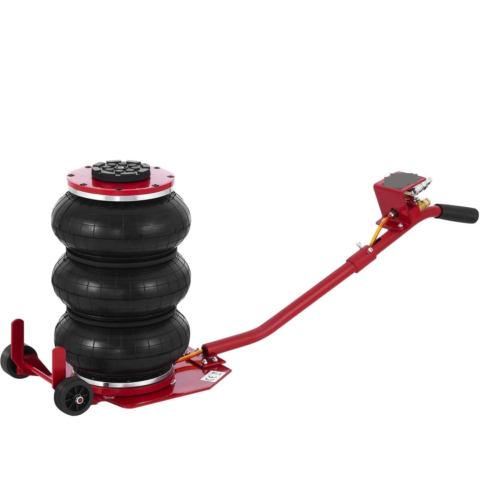 OLSKFUH Pneumatic Jack, 3T Air Bag Jack, Triple Bag Air Jack For Vehicle, Extremely Fast Lifting Action, With Wheels, Long Handle For Repair Vehicle,