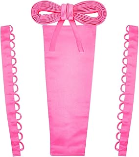 GORGECRAFT 4Pcs Satin Corset Back Kit Pink Cloth Lace Up Panel Extender Zipper Replacement Adjustable Ribbon Ties Dress Corsets for Prom Formal Wedding Dresses DIY Crafts Accessories