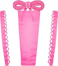 GORGECRAFT 4Pcs Satin Corset Back Kit Pink Cloth Lace Up Panel Extender Zipper Replacement Adjustable Ribbon Ties Dress Corsets for Prom Formal Wedding Dresses DIY Crafts Accessories