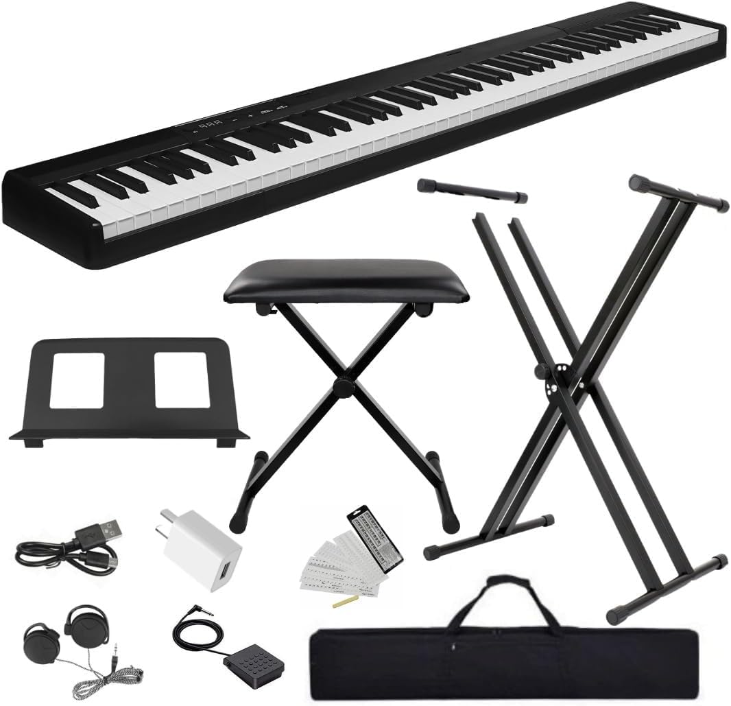 Amazon | 電子ピアノ 【3セット 88鍵盤 】 スタンド付き 椅子付き  