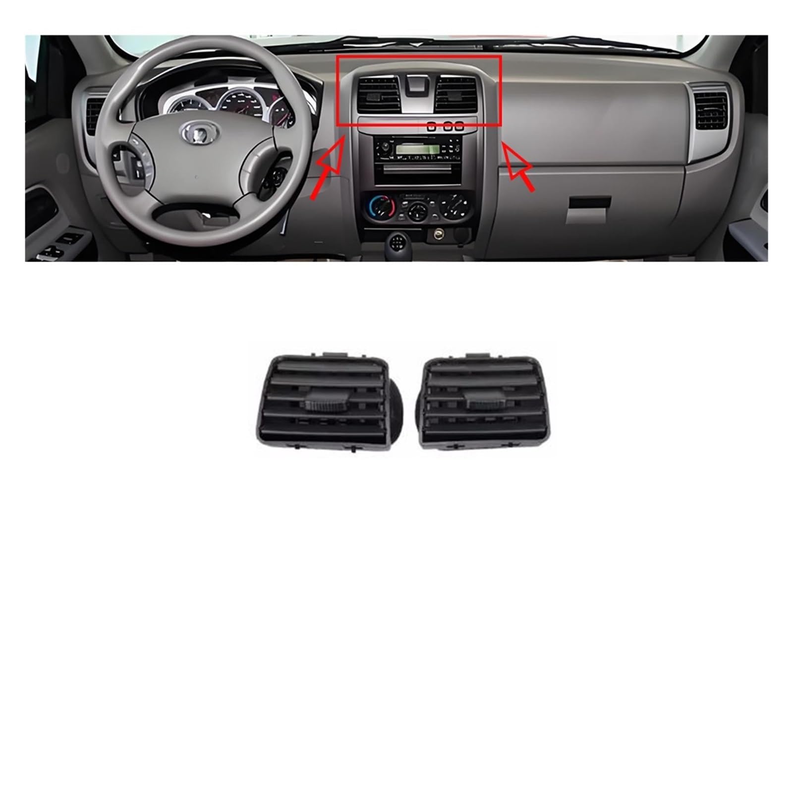 Dlkaddkgf Middle 1 Pair Compatible For Great Wall Wingle 3/For Wingle 5 Interior Dashboard Air Conditioner Outlet For Isuzu D-Max Mu-X