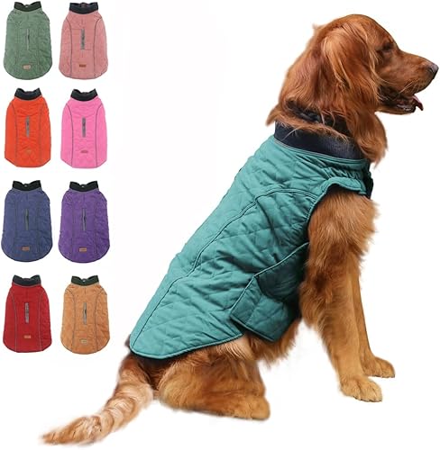 EMUST Abrigos de invierno para perros, ropa para perros para clima frío, estilo británico, chaqueta cálida a prueba de viento, abrigos para perros
