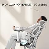 Hbada E3 Air Ergonomic Office Chair with Dynamic Lumbar Support, 3D Adjustable Headrest for Home Office Chair, 3D Adjustable Armrests Desk Chair, Swivel Big and Tall Computer Chair, Gray - 6