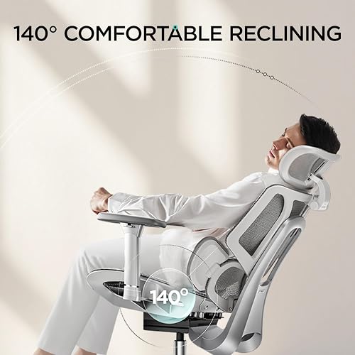 Hbada E3 Air Ergonomic Office Chair with Dynamic Lumbar Support, 3D Adjustable Headrest for Home Office Chair, 3D Adjustable Armrests Desk Chair, Swivel Big and Tall Computer Chair, Gray - 6