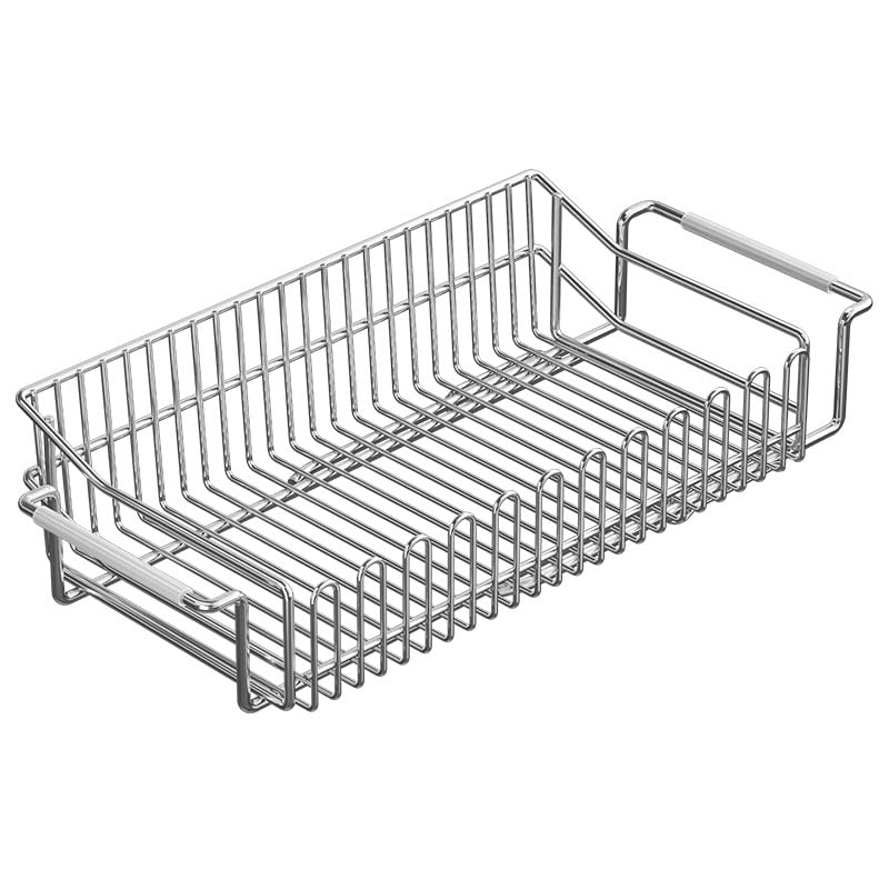 LIKENNY 水切りラック シンク上 伸縮式 調整可能 ステンレス製 食器乾燥ラック 水切りかご 水切りカゴ 大容量 自動排水 滑り止め付き 組立簡単 省スペース 乾燥 食洗機対応 (38.5～51.5㎝調整可能)