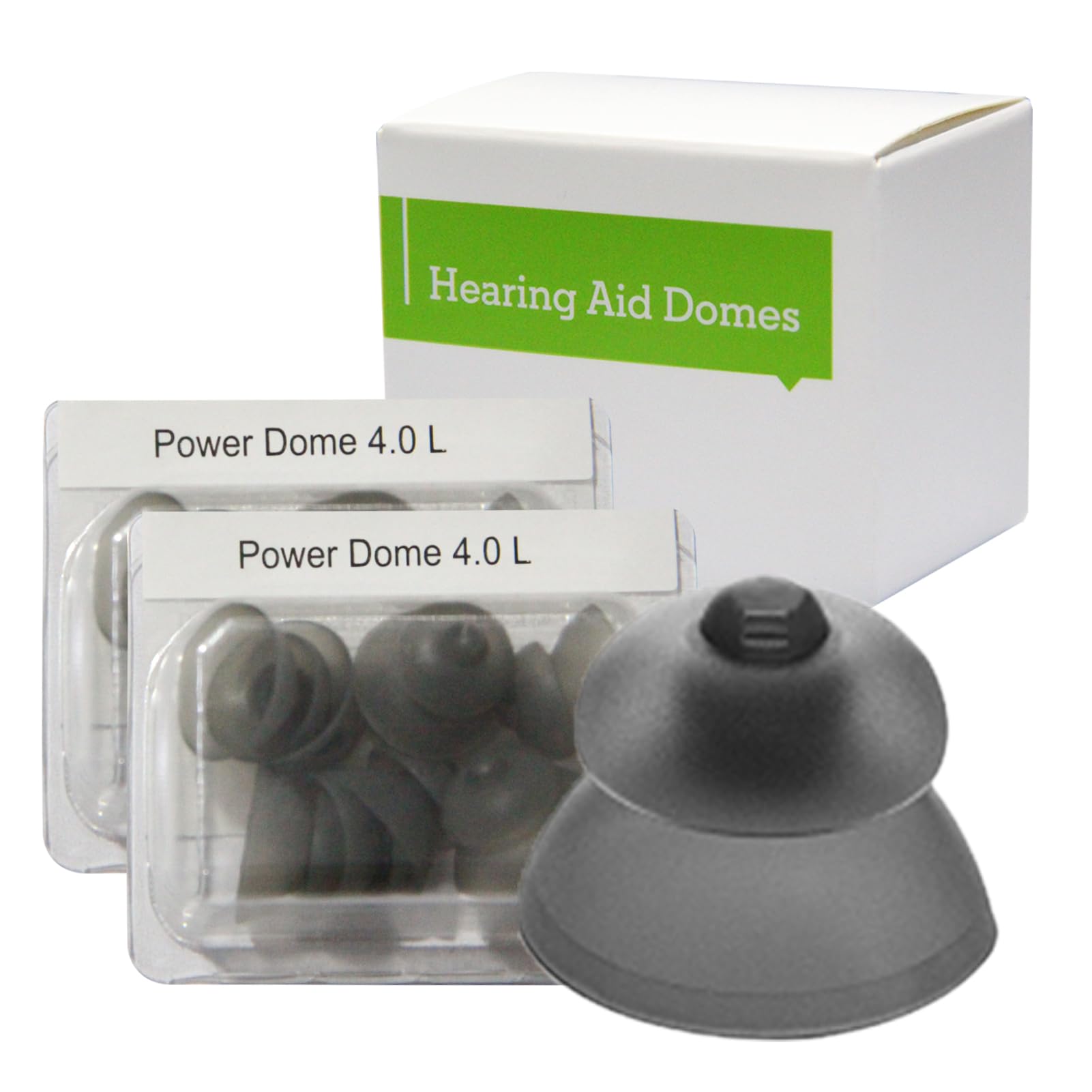 Hearing Aid Domes for Phonak Replacements, Phonak Hearing Aid Domes 2 Packs (20 Domes), Universal Domes for Phonak Hearing Aid Accessories. (Power Dome, Large, 13 mm, 0.51 inches)