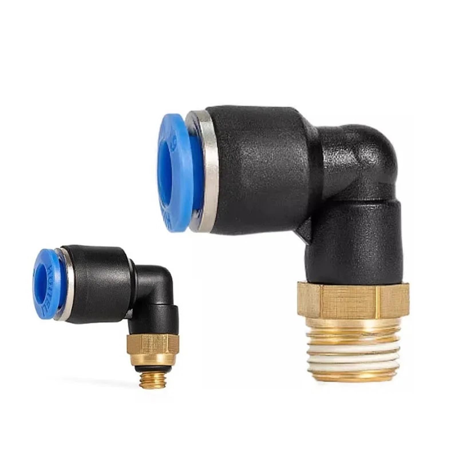 Conector rápido neumático PL, codo roscado PL6-01/8-02/8-04/10-02/12-03, accesorio de manguera de aire, 10 unidades(PL4-M5)