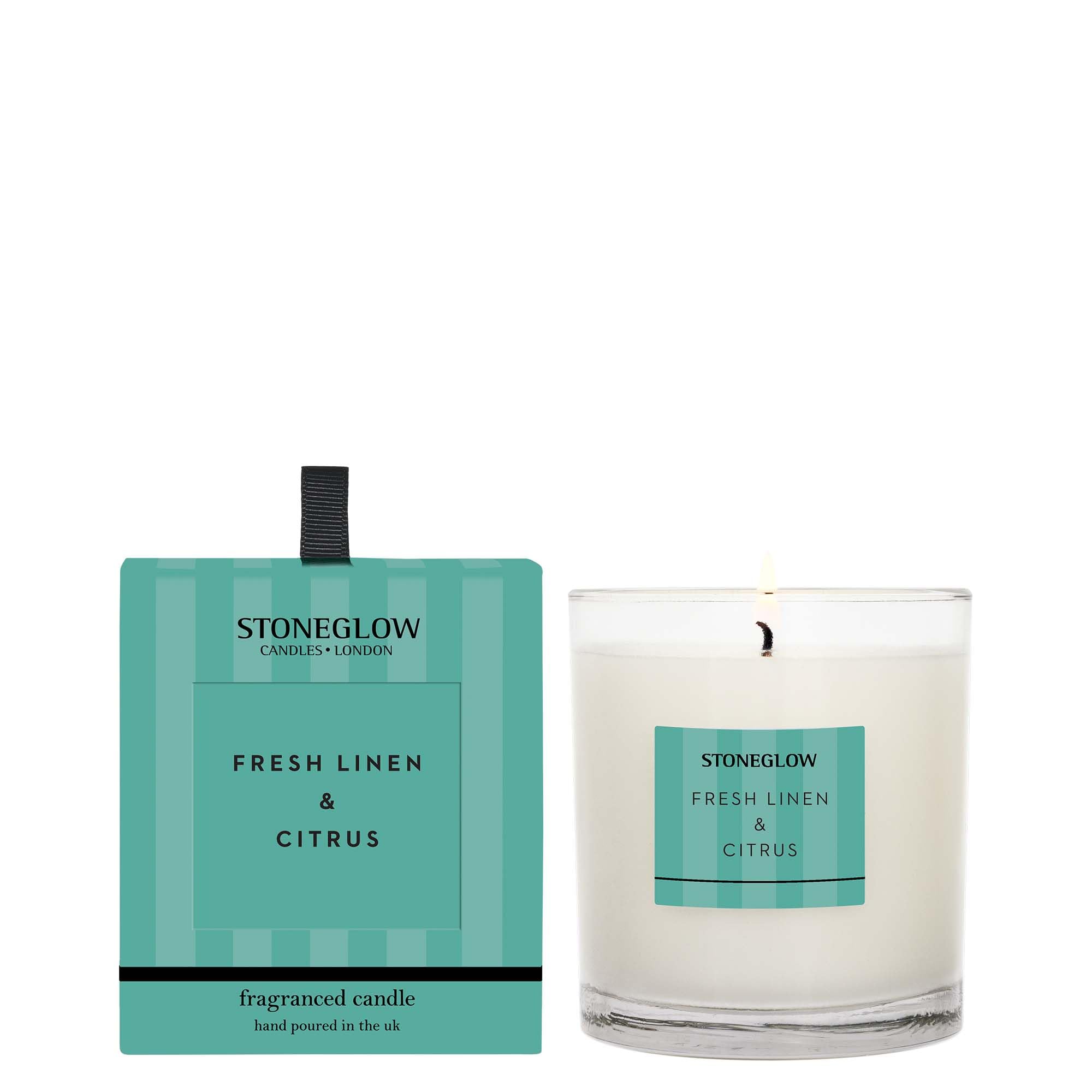 Stoneglow Modern Classics - Fresh Linen & Citrus - Scented Candle - Boxed Tumbler (90 x 80mm)