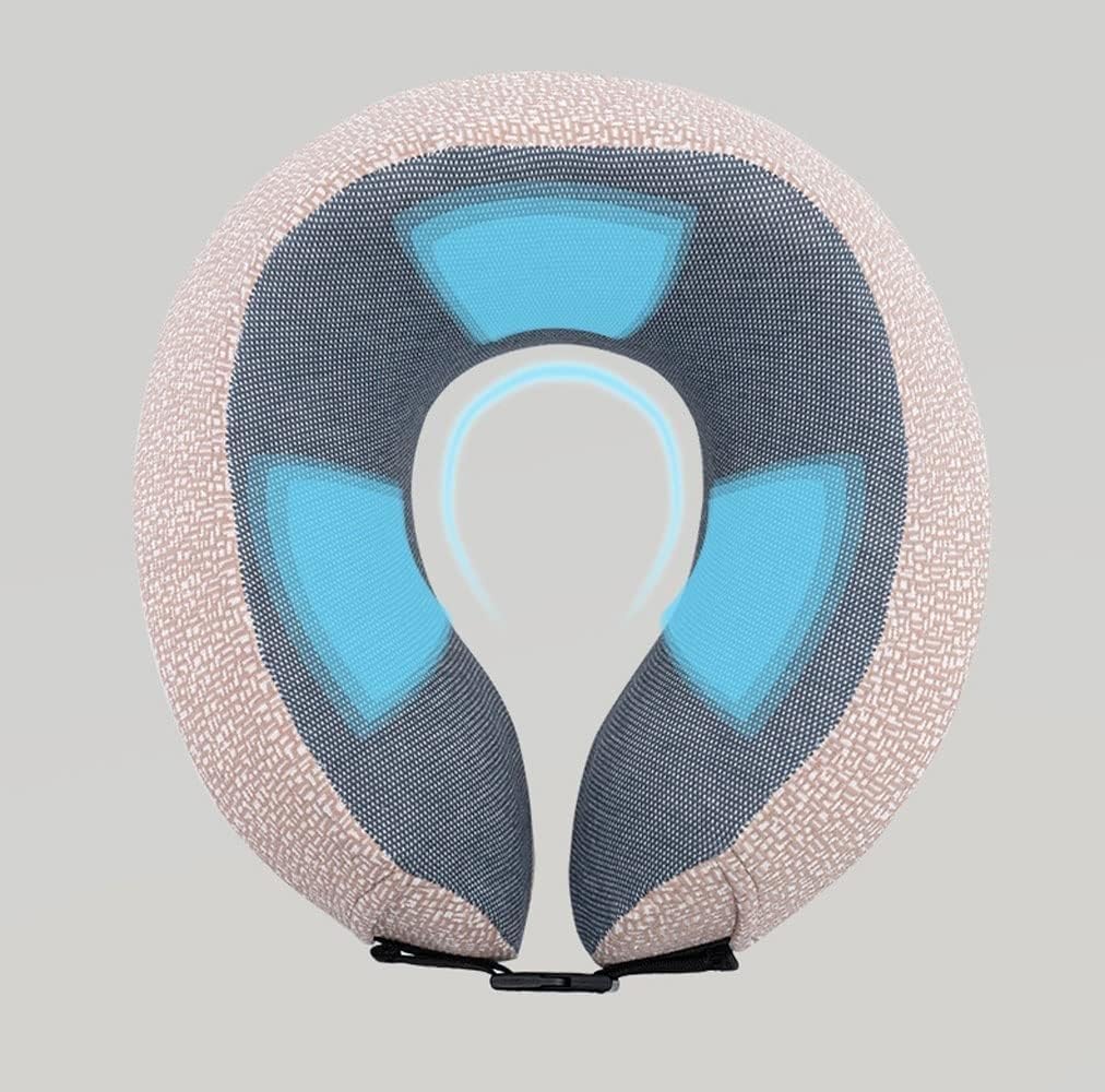 Memory Foam Travel Neck Pillow Bundle - Best Ergonomic Pillow for Airplane Travel, car Ride, Sleeping, with Storage Bag (Color : D)