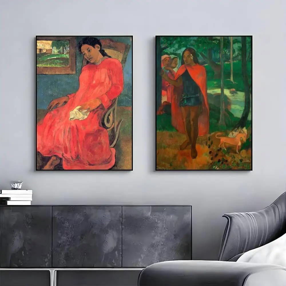 SDVIB Paul Gauguin Artwork Poster Gallery Canvas Wall Art Prints for Living Room, Bedroom, Home Decor Canvas Prints(50x70cm/2PCS Frameless)