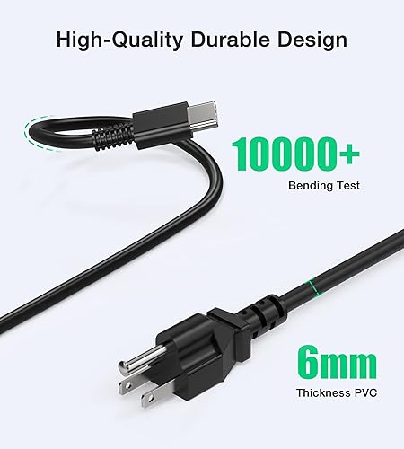Miniatura 6 de Cargador USB C para laptop, cargador de Chromebook de 65 W, compatible con HP Lenovo, Dell, Asus, Acer, Samsung, Google, Chromebook, cargador rápido