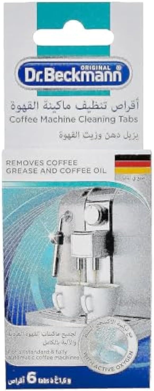 Dr. Beckmann Coffee Machine Cleaningdescaling Tabs With Active Oxygen Formula|Suitable For Standard,Semi& Fully Automatic Dispensers|Removes Coffee Oil Deposits|For A Perfect & Fresh Coffee|6 Tablets