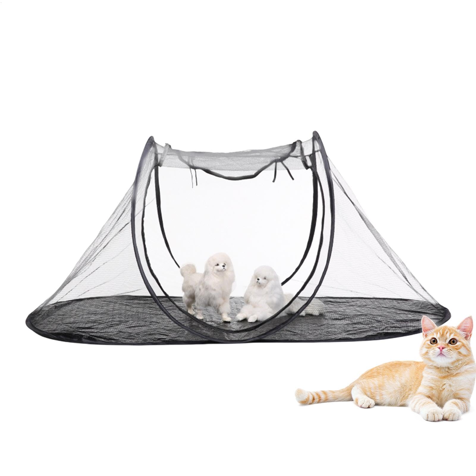 Cage de voyage chat pliable avec enclos portable et respirant de jardin