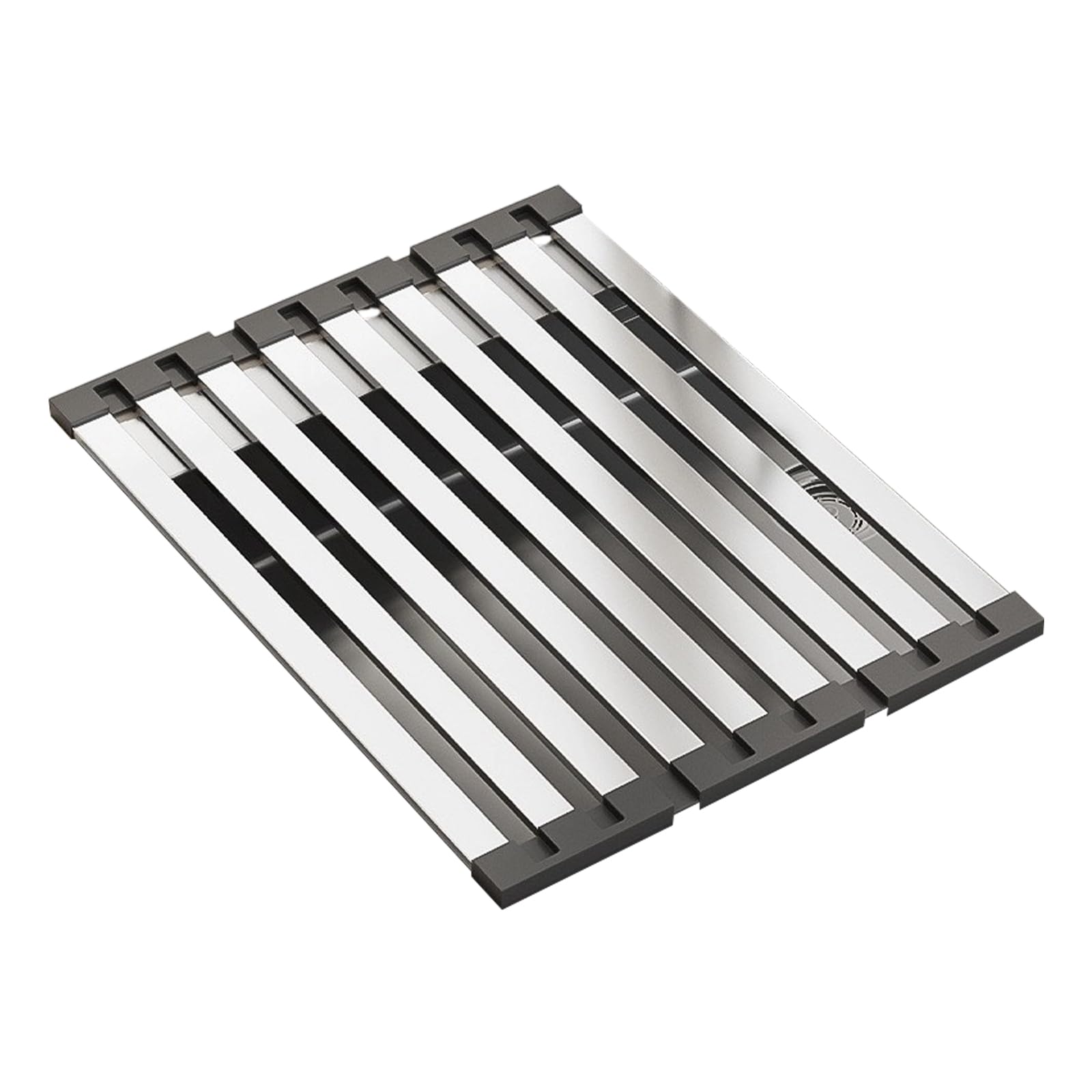 Bbajszx Expandable Dishes Drying Rack Over the Sink Sink Kitchen Accessories Rolling Up Stainless Steel Drainer Expandable Dishes