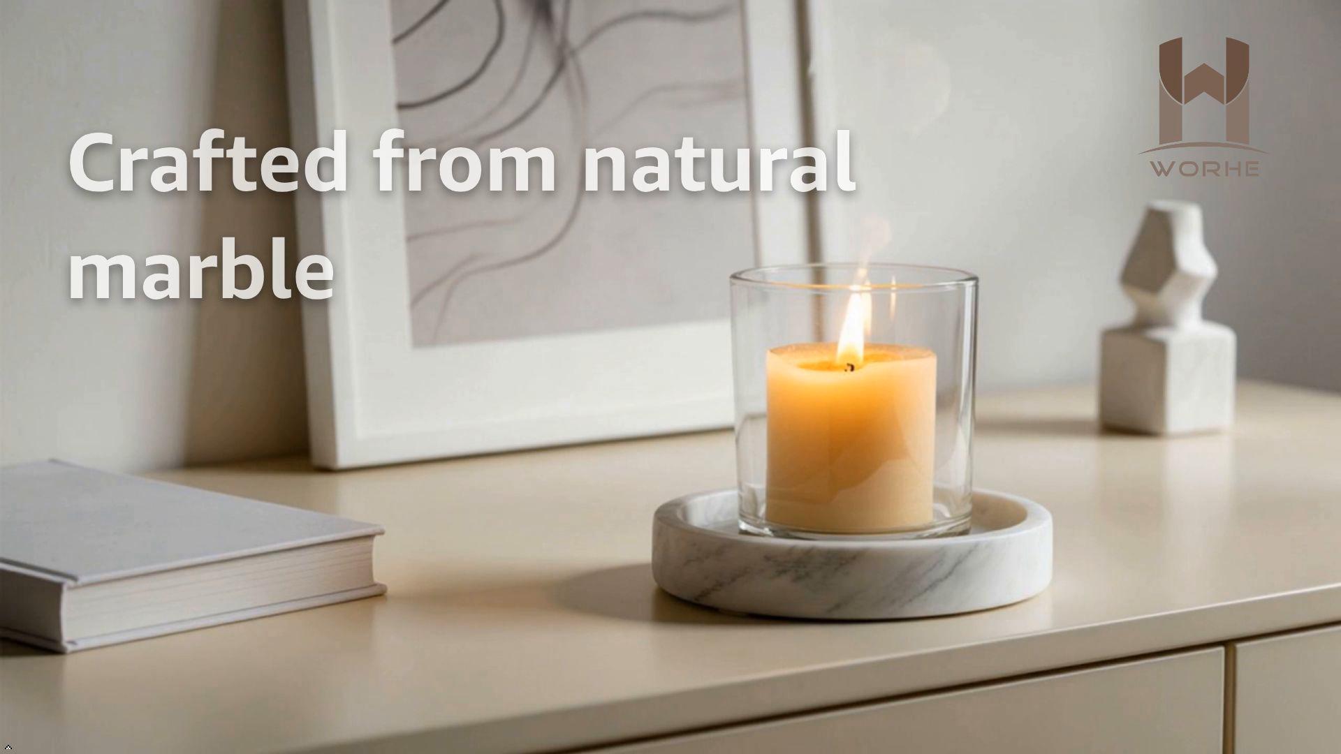 Amazon.com: WORHE Candle Holders Italy Premium Natural Marble