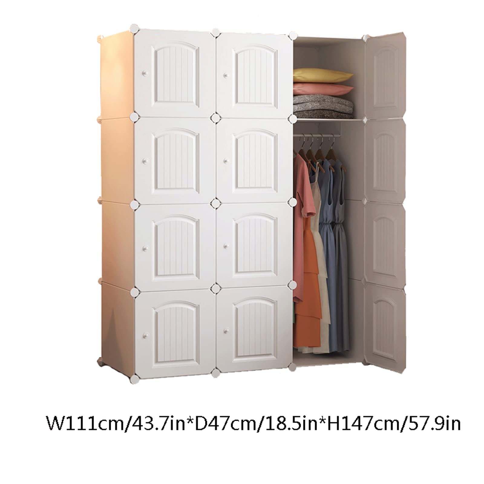 Guardaroba Pieghevole Armadio Armadio Organizzatore Cubo Closet Armadio Portatile Guardaroba Combinazione Guardaroba Spazio Saving Armadi modulari (12 cubi) Armadio