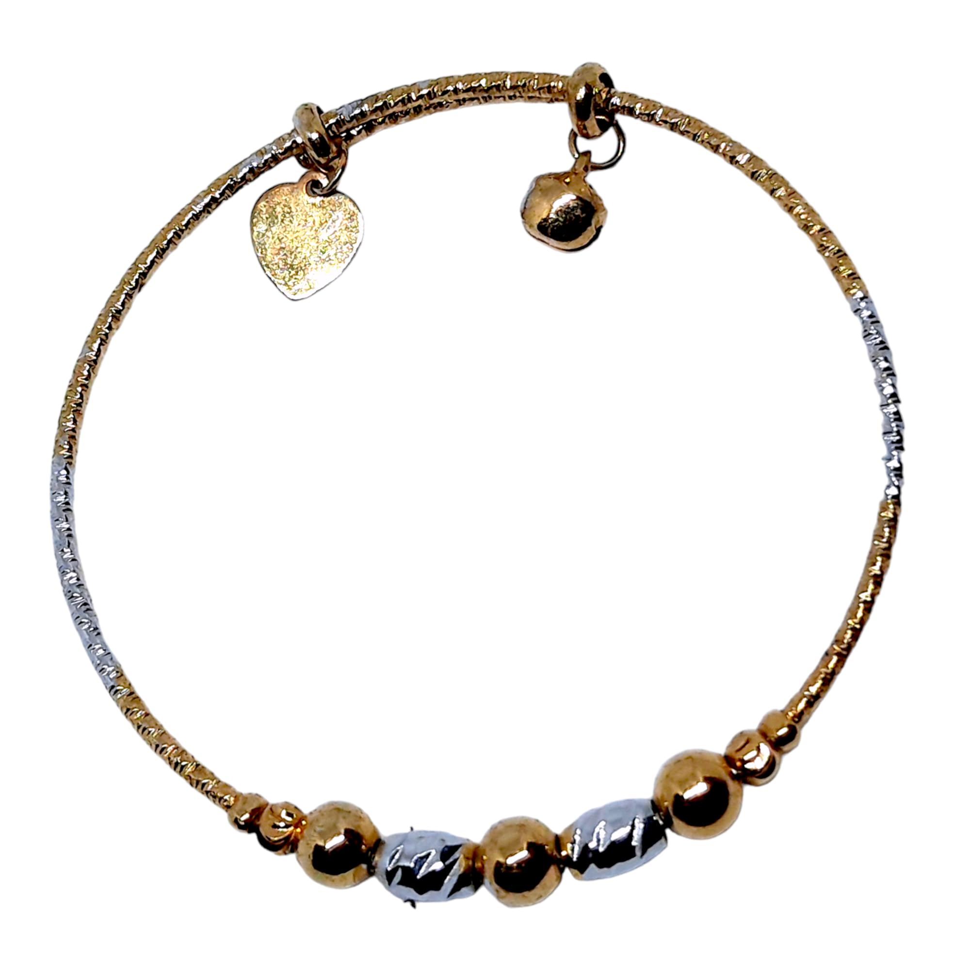 Get Glamorous Adjustable Golden With Heart Charm Bracelets For Women And Girls