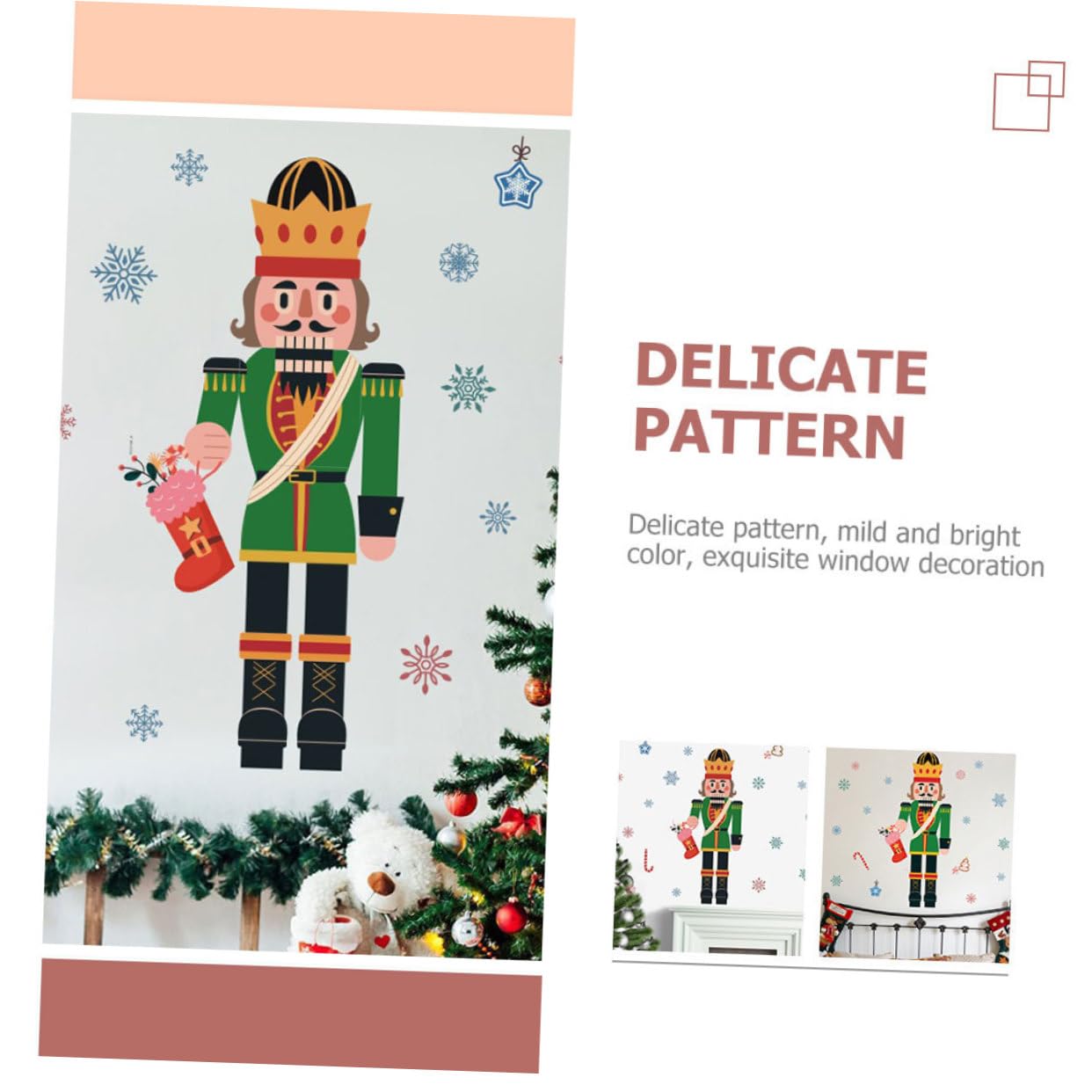 Alipis 5 Feuilles Autocollants De Fenêtre De Noël Sticker Mural Sapin De Noel Décorations De Fenêtre De Flocons De Neige Stickers Muraux De Noël Décor D'autocollants De PVC