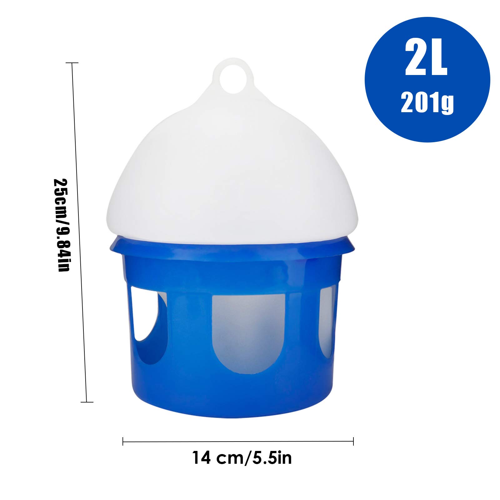 Yolispa Distributore di Acqua Mangiatoia per Piccioni Uccelli Abbeveratoio Automatico Grande capacità (2L)