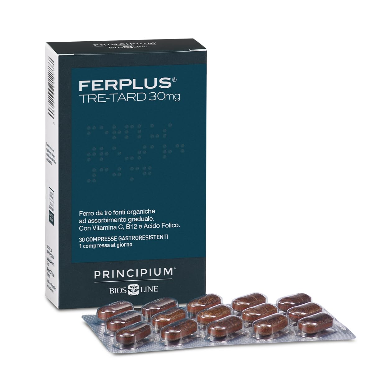 Bios Line Principium FerPlus Tre-Tard 30 Cps Gastroresistenti