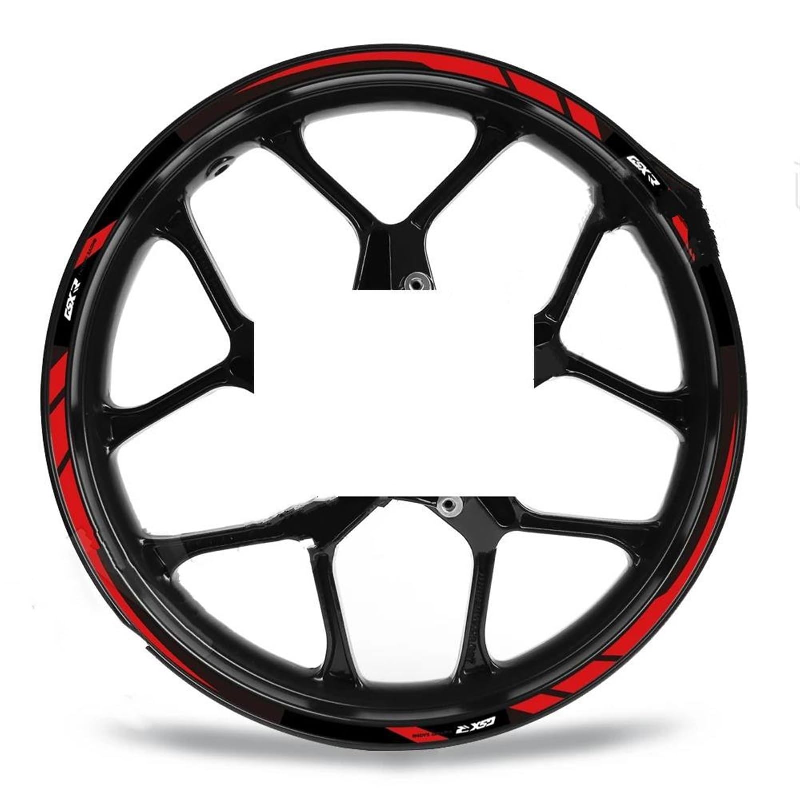 Stickers Motorcycle Wheel Stickers Stripes Reflective Rim for GSXR 600 750 1000 150 GSX-R K1 K3 K4 K5 K6 K7(Rosso)