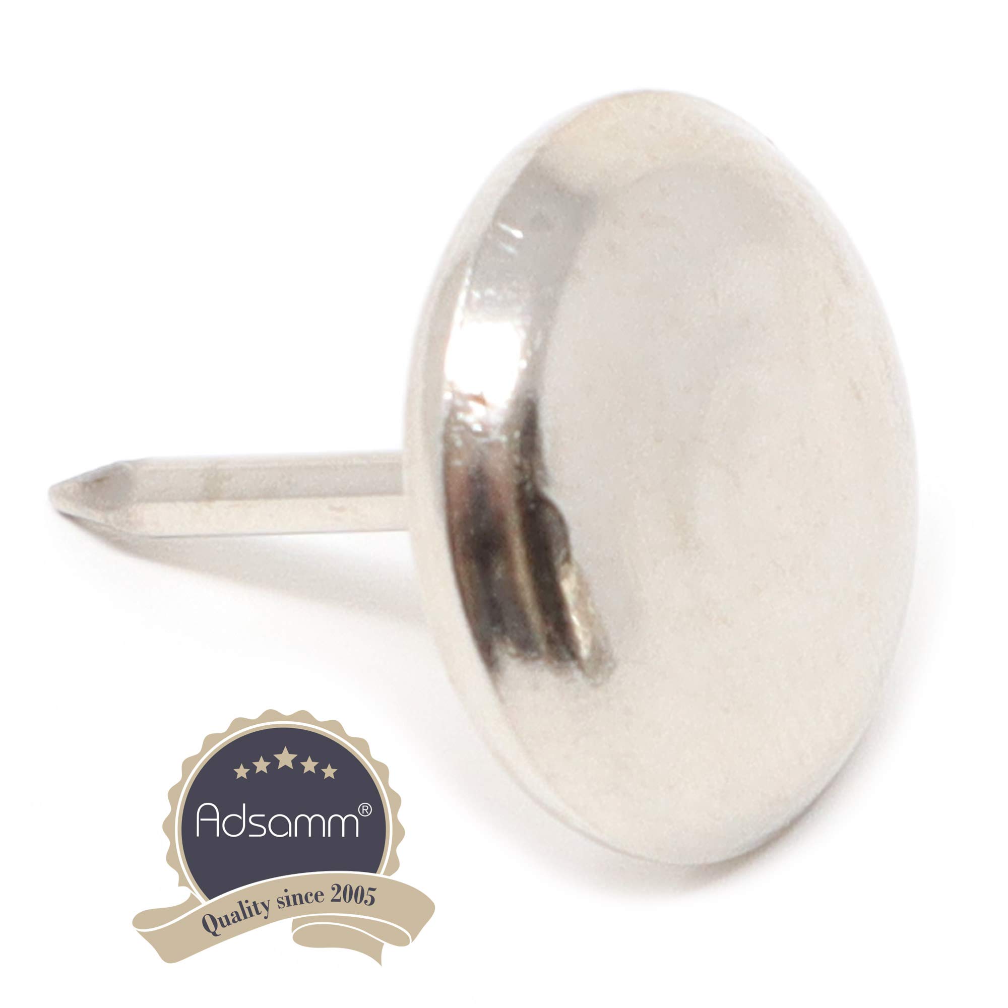 Adsamm MG-N-18-32 MG-N-18 32 x Metal Gliders with Nail 18 mm Silver — view 3