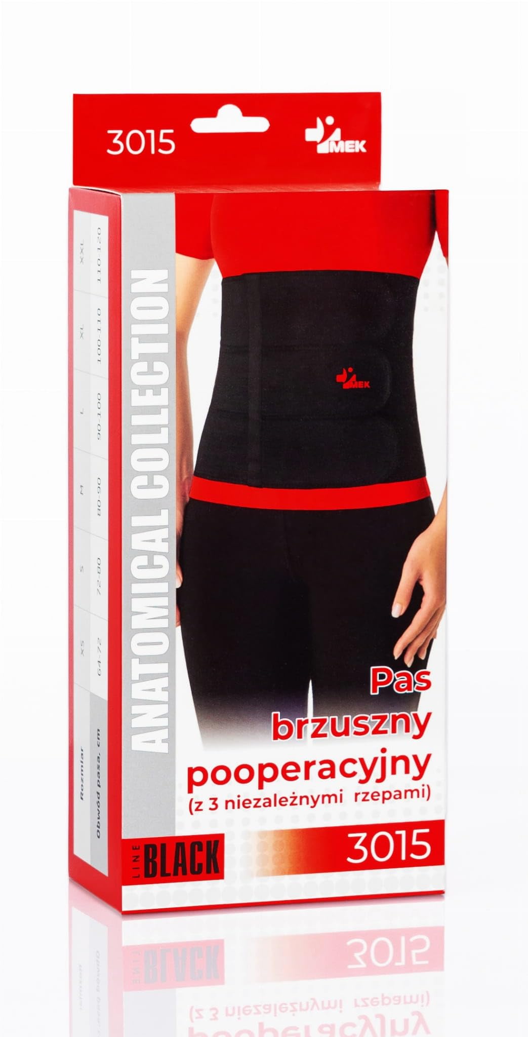 MEK Medizinische Bauchbandage nach OP & bei Bauchwandbruch | CE-Zertifiziertes Medizinprodukt mit 3-Panel-Design | Stützender Bauchgurt, Atmungsaktiv (2XL 110-120 cm)