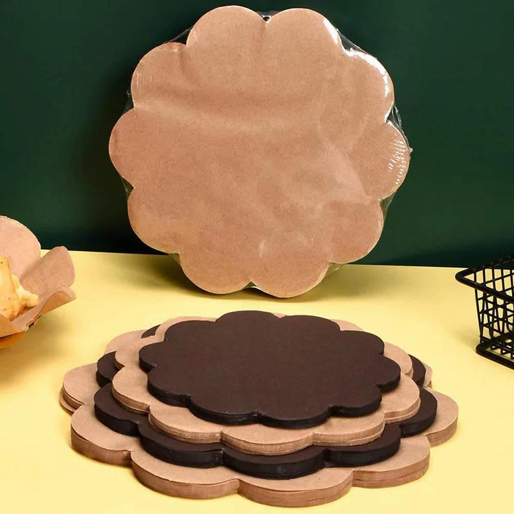 NYSDM 100 szt. koronkowy papier pergaminowy papier dekoracyjny do talerzy do pakowania chleba frytek papier olejowy kuchenne narzędzia do pieczenia