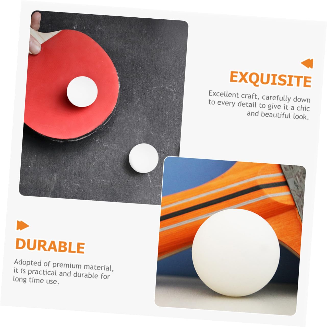 100 Unidades Unidades Pelotas de Entrenamiento para Tenis Mesa Bolas Pong para Práctica Clubes Escuelas y Exteriores