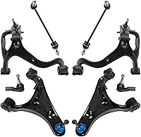 Vista 1691 de Detroit Axle - Kit de suspensión frontal de 8 piezas para Dodge Journey 2009-2015, 2 brazos de control inferiores, 2 rótulas, 2 varillas