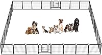 Vista 19 de BestPet Corral para perros 40 pulgadas, 8 paneles Cerca de alta resistencia de metal para ejercicio de mascotas Paneles de cerca