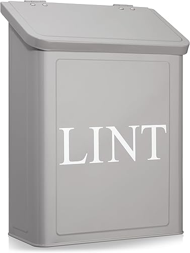 Miniatura 8 de Calindiana - Moderno contenedor magnético de metal para decoración y accesorios con tapa para lavandería, para organización y almacenamiento,