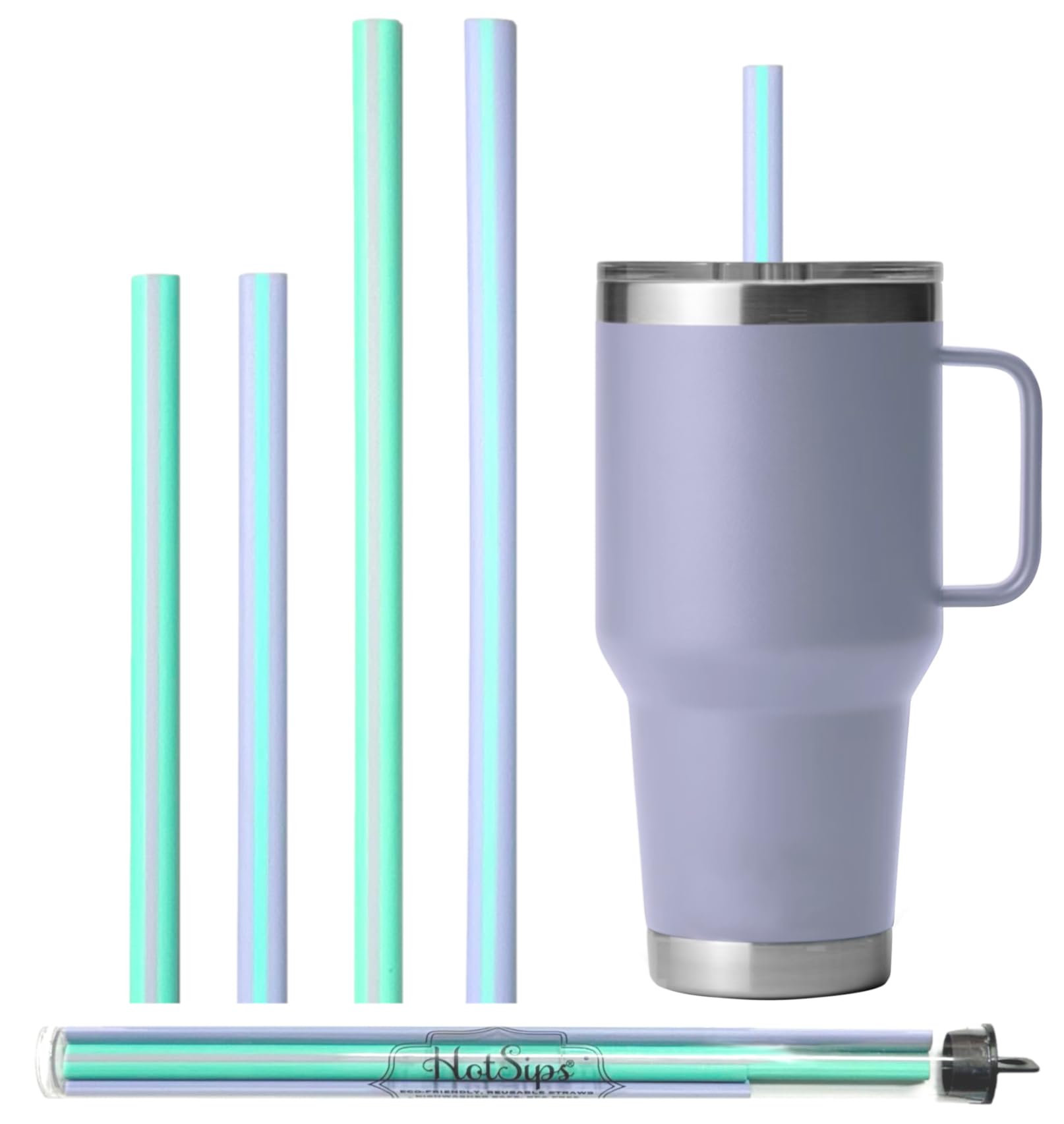 Amazon.com: HotSips Reusable Drinking Straws - Ergonomic Shape