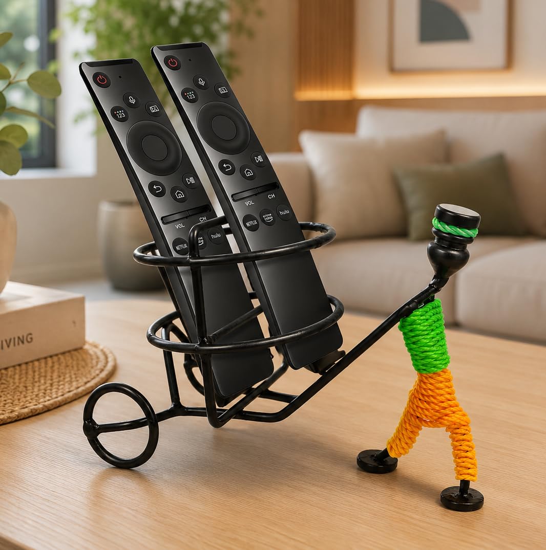 Craft Expertise Remote Control Holder Stand for Living Room, Black Iron TV Remote Organizer, Multi Remote Storage Caddy for Table, Bedside, Sofa and Desktop, 6 x 3 x 4.75 Inches-image-41