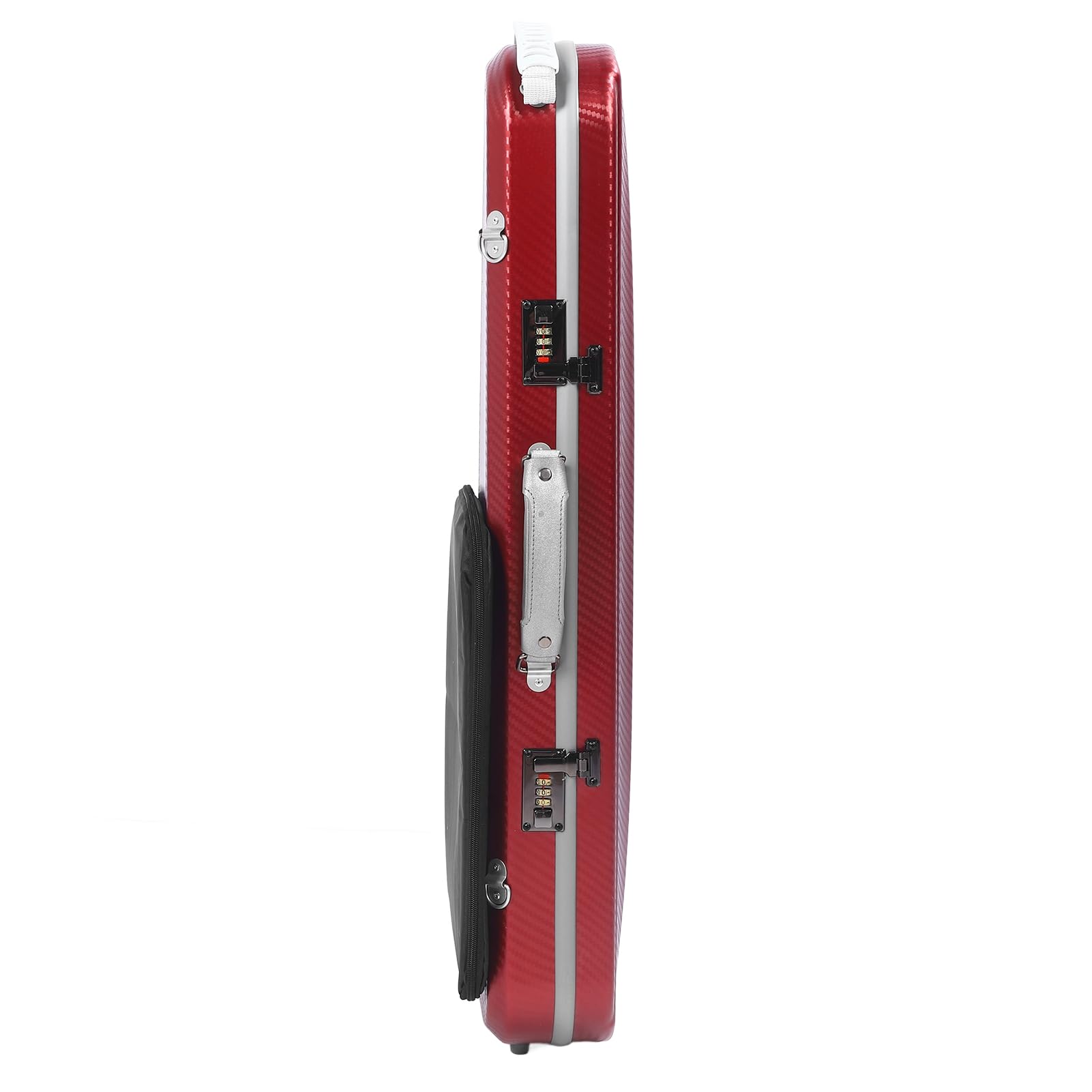 Estuche Rígido para Violín de Fibra de Carbono Estuche Rígido Equipado con Higrómetro y Correas Dobles para Violines de Tamaño Completo 4/4 3/1/2 1/8