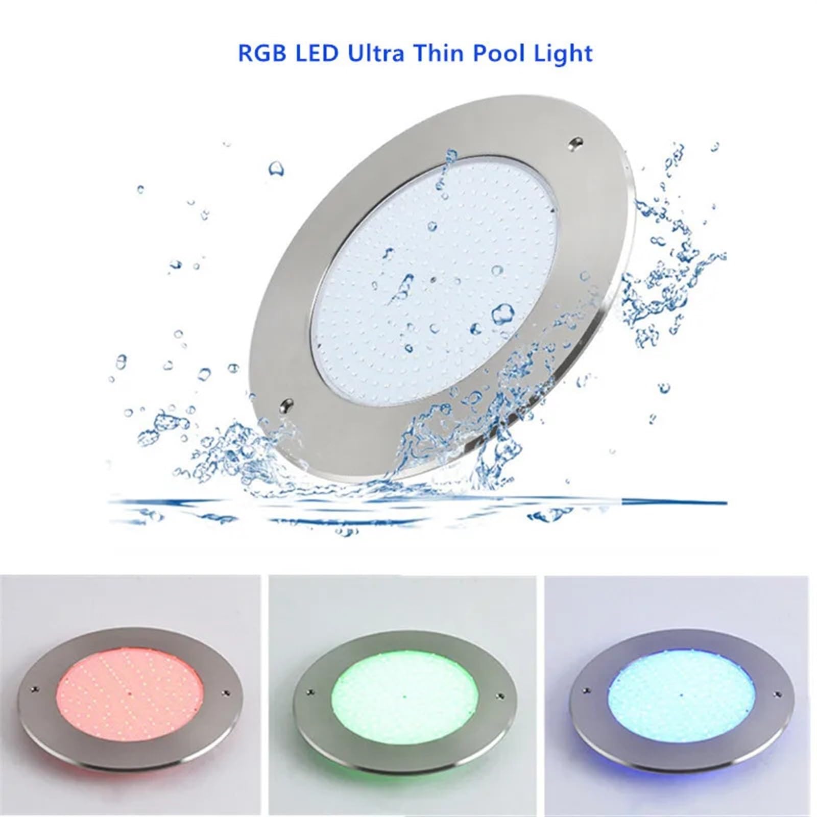Luce Subacquea RGB Ultrasottile Bianca LED IP68 Illuminazione for Piscina RGB Impermeabile con Telecomando 18W 25W 35W AC12V 304