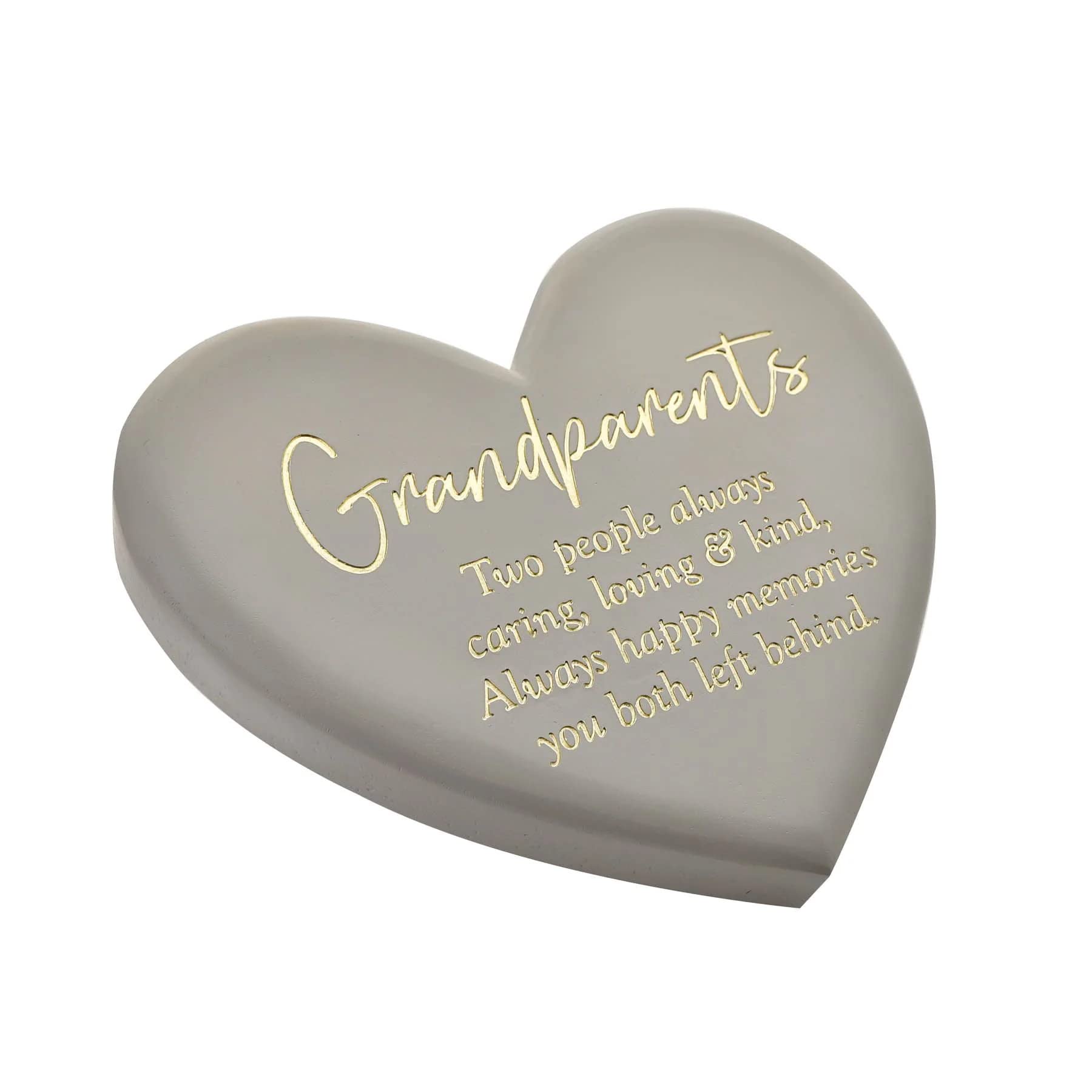 Thoughts Of You Heart Memorial Graveside Plaque - Grandparents