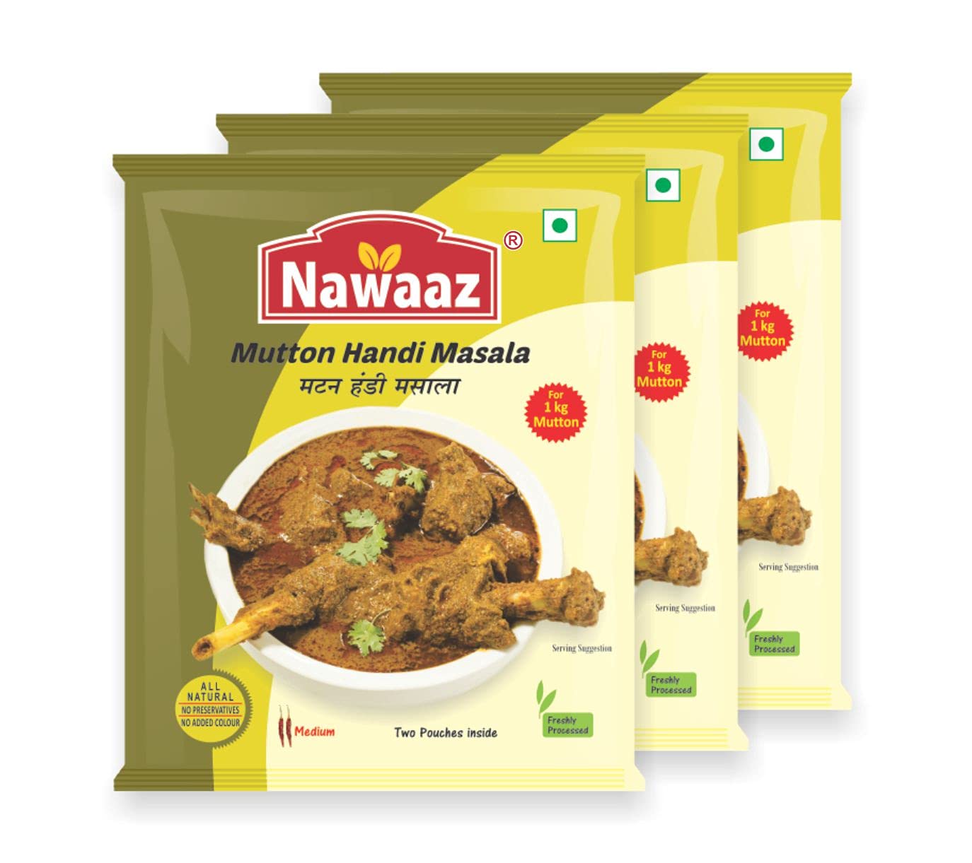 NAWAAZ Mutton Handi Masala ( 75gm Pouch Pack of 3 ) (B09DKDHPMN) Amazon Price History, Amazon Price Tracker