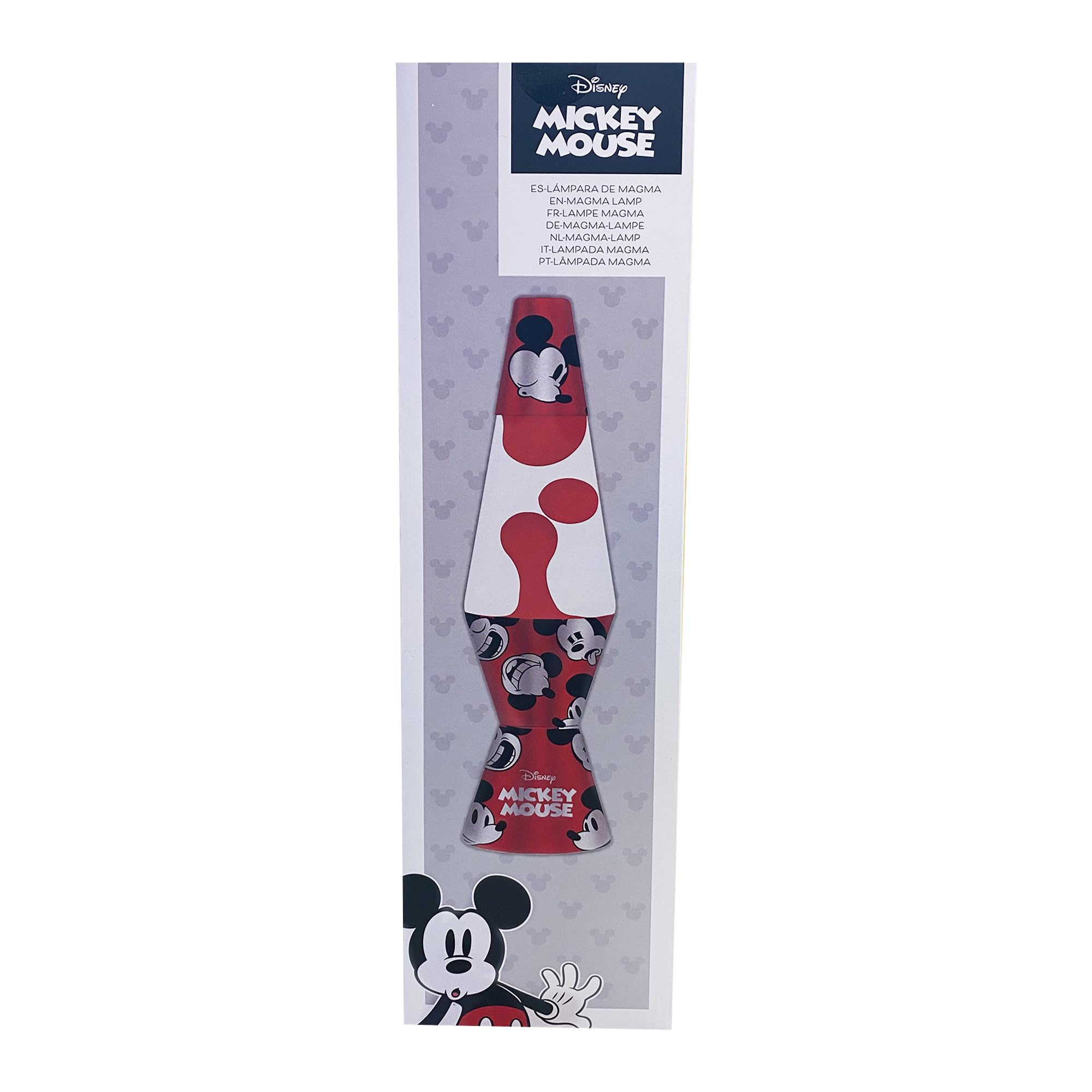 WONDEE Disney Lámpara de Lava Mickey Mouse, Lámpara Lava Niños y Adultos de tus Personajes Favoritos, Decoración Habitación Mickey Mouse, Cosas/Regalos Disney Infantiles Originales