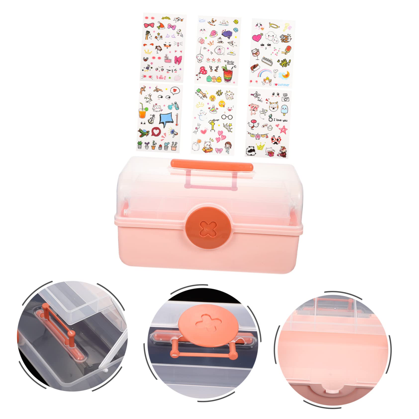 CALLARON Caja De Almacenamiento Para Accesorios De Pelo Organizador De Múltiples Para Guardar Pinzas y Gomas Joyero Para Tocados De Niña Estuche De Almacenamiento Para Accesorios De