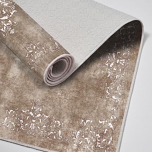 WELL HOME MOBILIARIO & DECORACIÓN Set de alfombras de baño (2 Piezas) Beige y Blanco - imagen 4