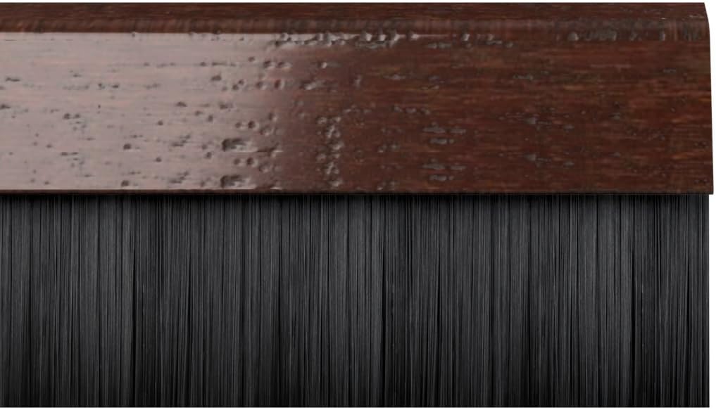 STORMGUARD 02SR0720838DWO Cover Clip Bottom Door Brush Seal 838MM (2'9") Dark Oak Wood Draught EXCLUDER