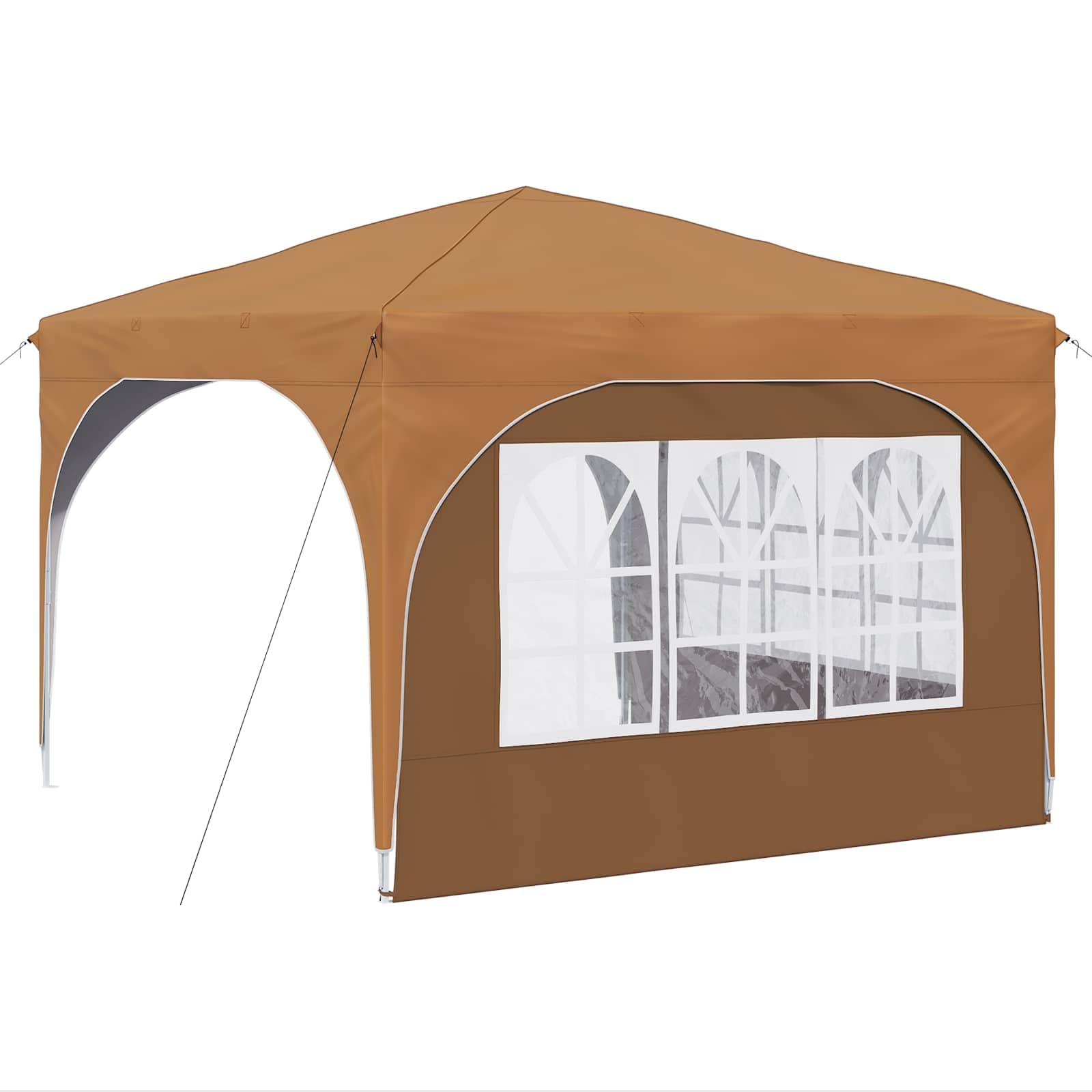 Gazebo pieghevole per feste, 290 x 290 x 245 cm, beige