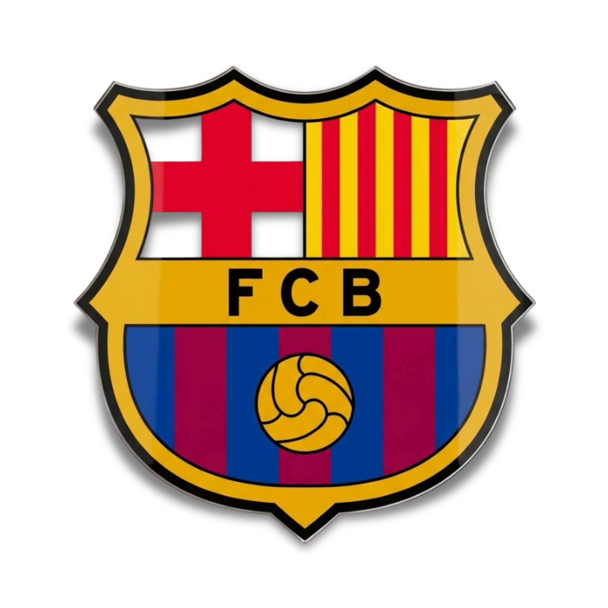 Licensed Decor FC Barcelona sous licence officielle (47x47cm) 4mm Verre acrylique, Mutli Colour